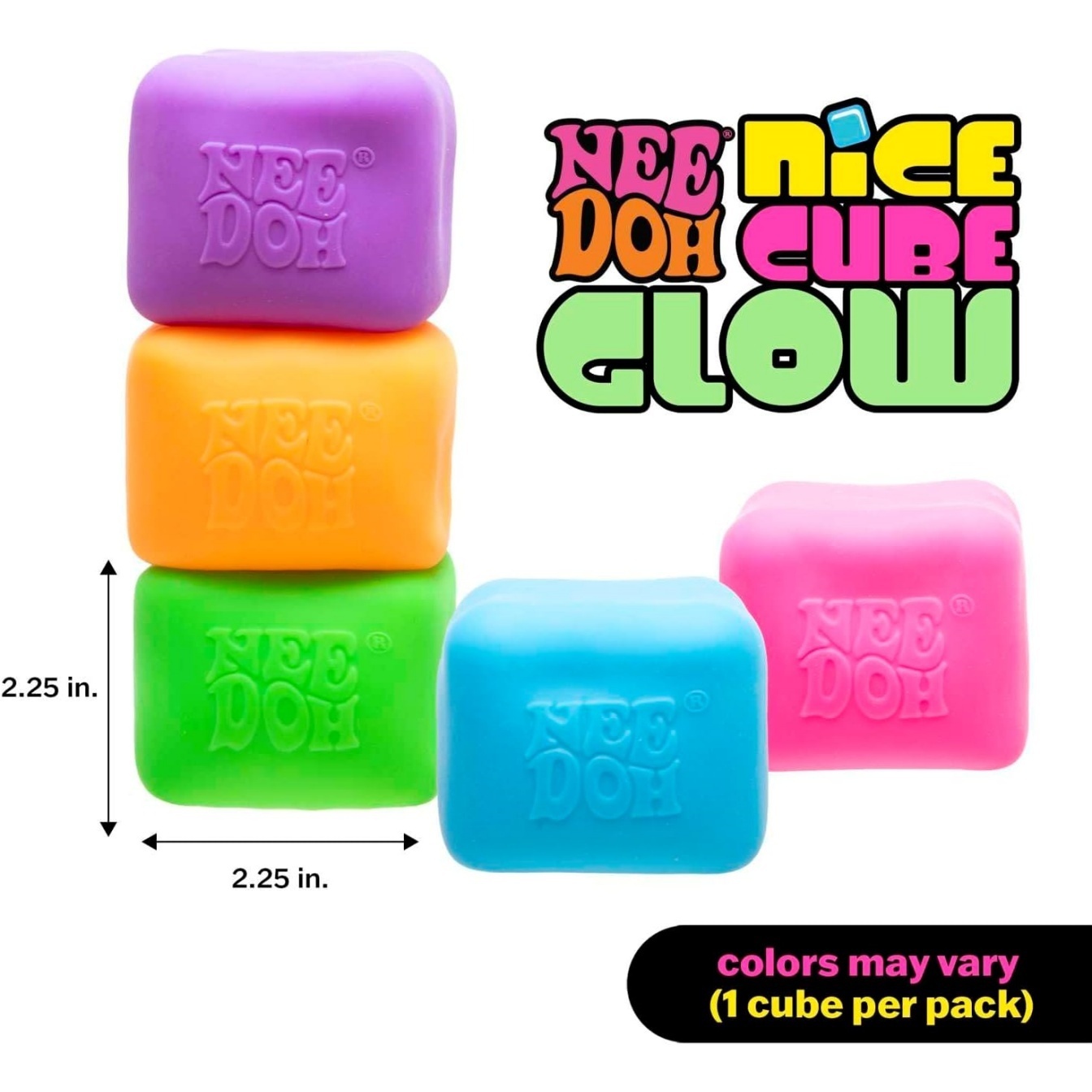 NeeDoh Nice Cube Glow – Glows in the Dark – Assorted - Image 5