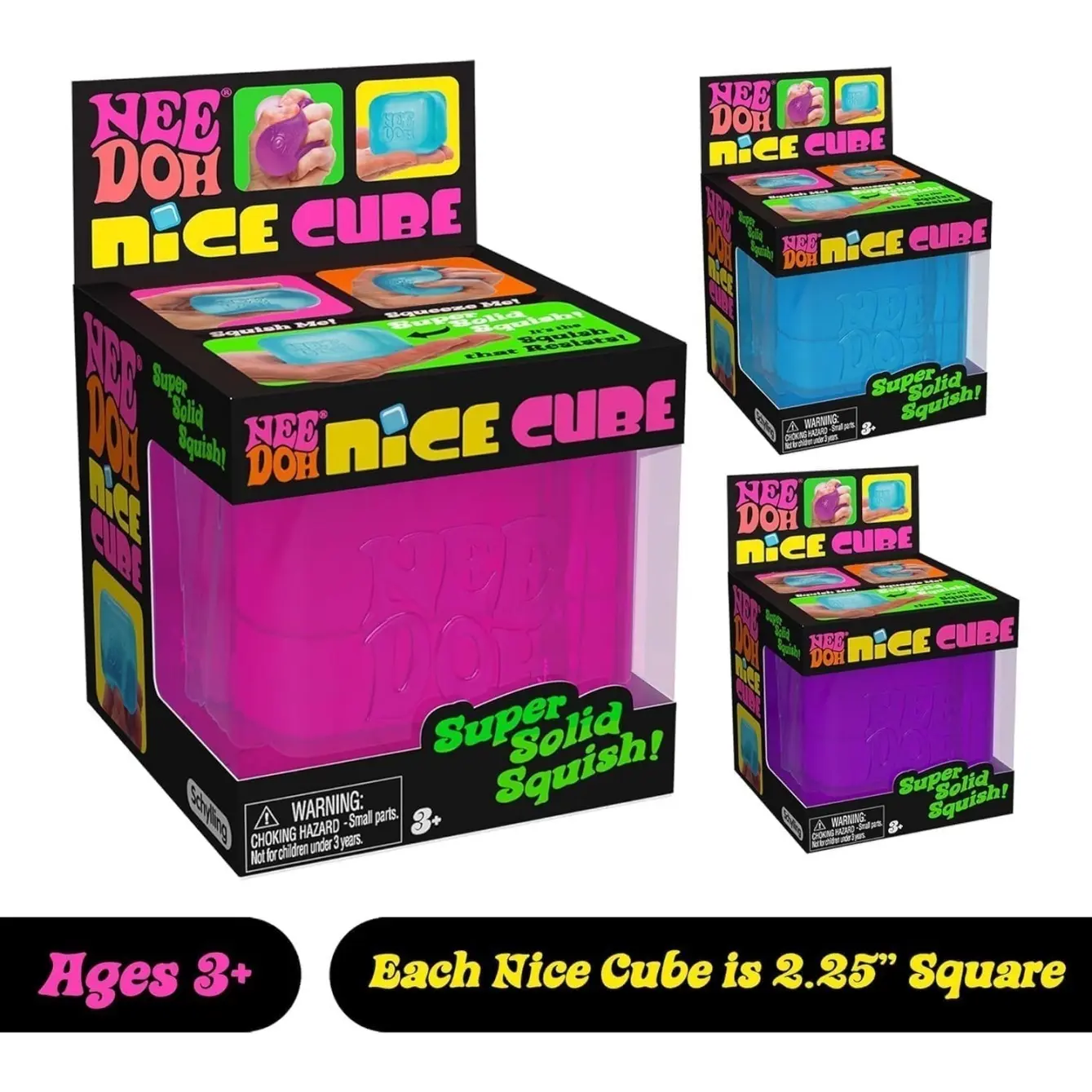 NeeDoh Nice Cube – Solid Squish – Pink - Image 2