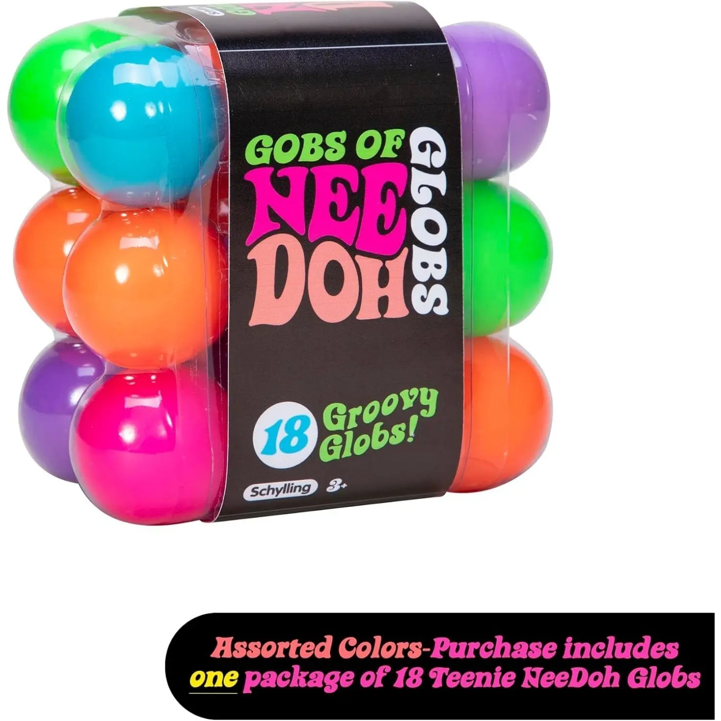 NeeDoh Teenie Globs – Mini Sensory Balls – 18 Pack - Image 2
